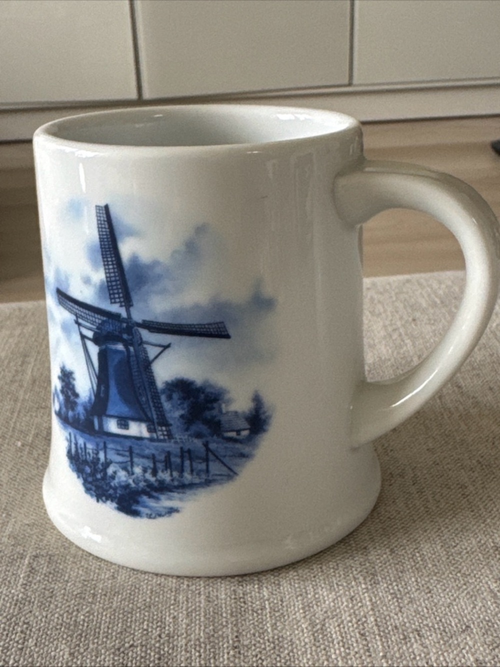 Royal Schwabap Porcelain windmill mug hand decorated 1984